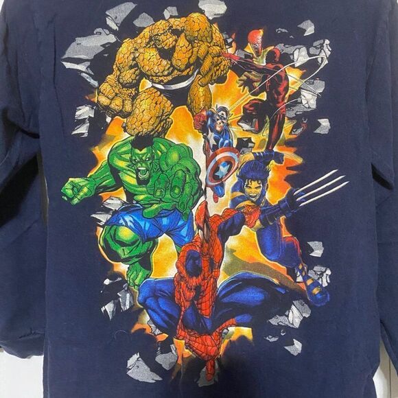 Marvel boys navy top - Picture 2 of 4